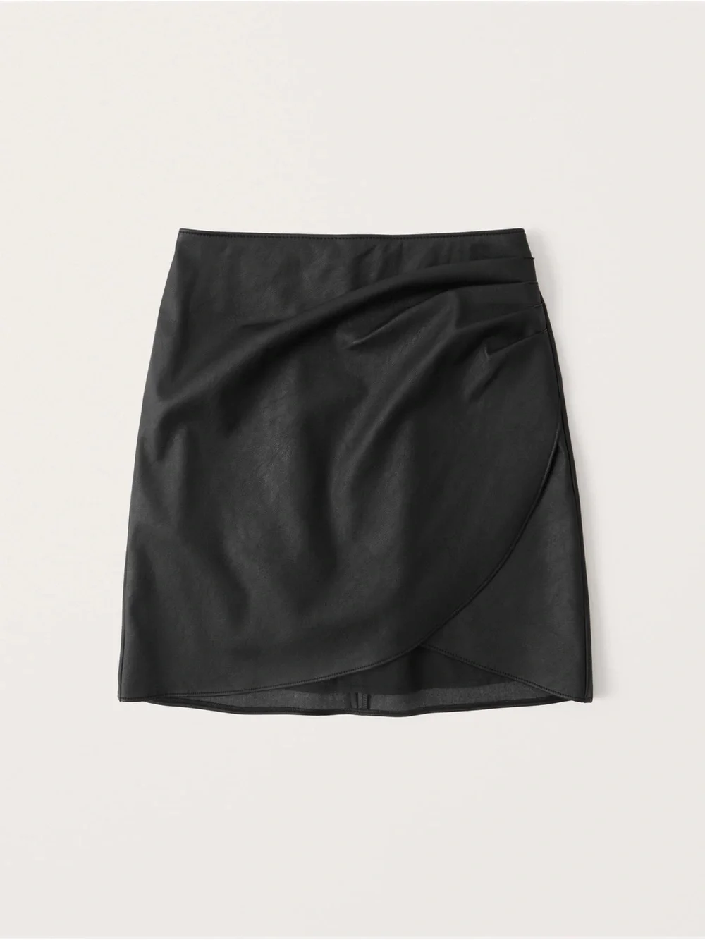 Abercrombie Vegan Leather Ruched Mini Skirt